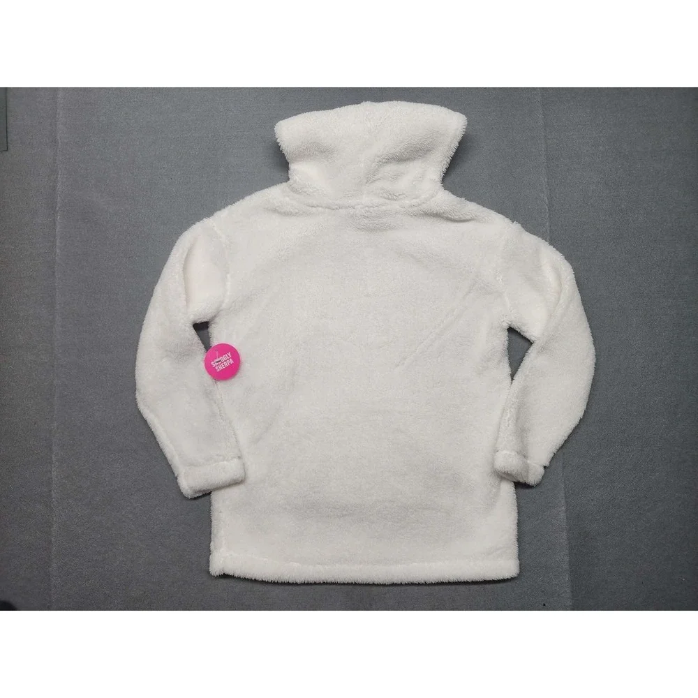 The Children's Place Kids White Snuggly Sherpa Fleece Hoodie Size 5/6 S New